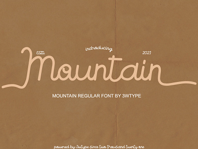 Mountain | FREE FONT design font handlettering handwritten illustrationdaily