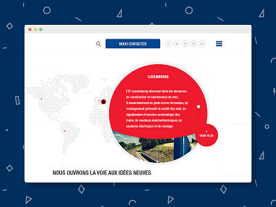 Eurovia clean corporate interactive responsive ui unique ux web