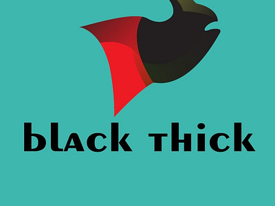 Black thick logo design by