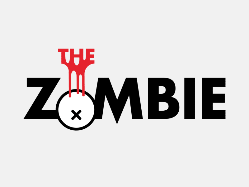 The Zombie eyeball logo loop zombie