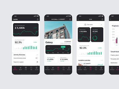 Lander - mobile app for landlords app design mobile ui