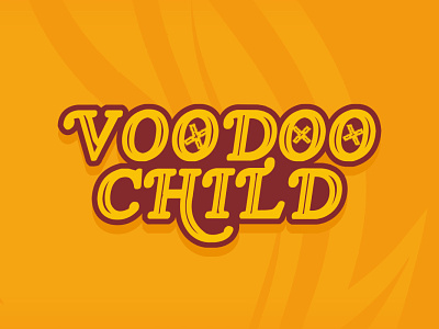 Voodoo Child child design experience illustration jimi jimi hendrix logo retro song typography voodoo