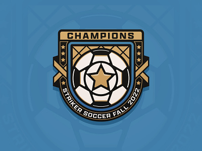 Soccer Champs badge branding design football futbol icon illustration logo mls simple soccer vector