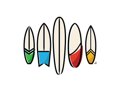 Surfing beach flat ocean simple spring summer surf surfboard surfing vector waves