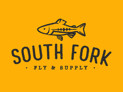 South Fork Fly & Supply animals branding california fish fishing logo logo design outdoors simple