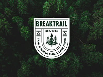 Trail Running Club Logo badge california club icon lake tahoe logo run runner running trail trail run