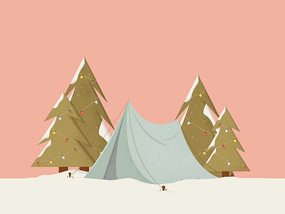 Holiday Tent camping christmas christmas tree holidays mountains outdoors pattern tent trees wilderness winter