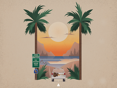 Album Cover album california cover los angeles nature palm trees reggae sunset surfing travel truck waves west coast