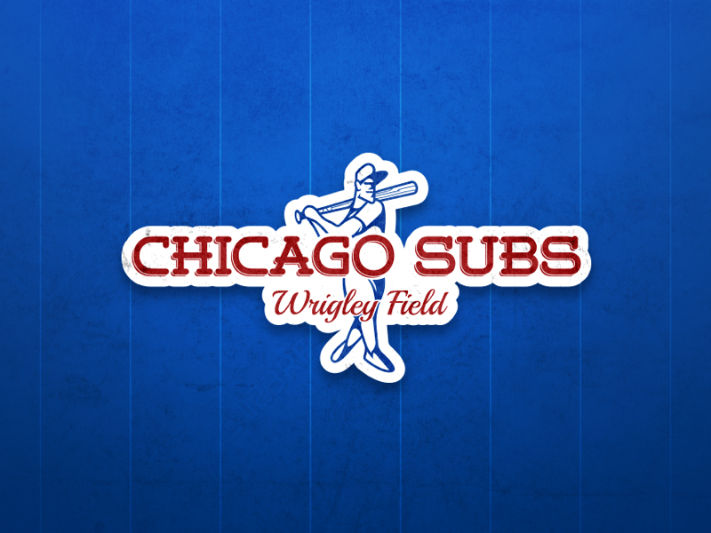 Chicago Subs design icon branding food logo deli mlb baseball cubs chicago