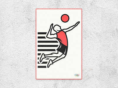 Olympics 2020 volleyball 2020 athlete athletic branding design japan jump olympics poster sports sunrise sunset tokyo volleyball