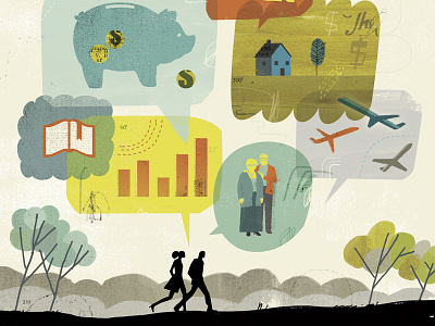 Wells Fargo Mag design editorial illustration