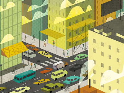 COLGATE UNIVERSITY city editorial illustration landscape