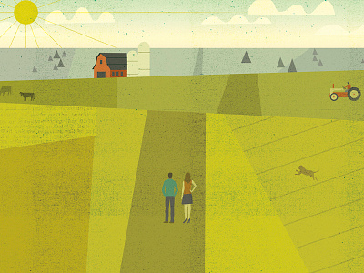 COLGATE UNIVERSITY editorial illustration landscape rural