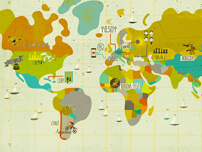 Global Agenda 2015 editorial illustration map