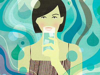 Cooking Light mag art danteterzigni editorial franksturgesreps health hydration illustration lifestyle water