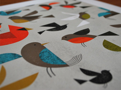 Birds 11 22x14 22 Print illustration pattern shop surface design