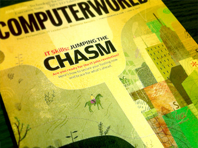 COMPUTERWORLD cover design editorial illustration