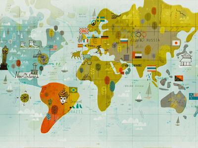 Global Agenda 2013dribbble illustration map