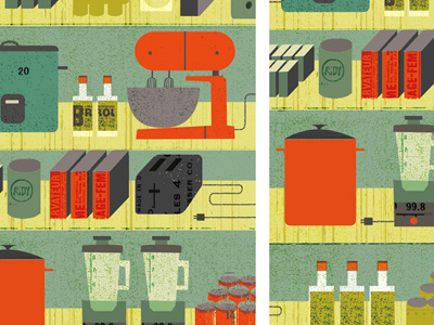 Pantry design editorial illustration