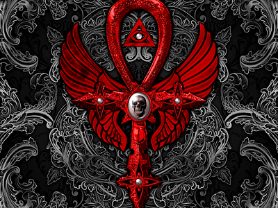 Gothic Ankh design graphic design illustration