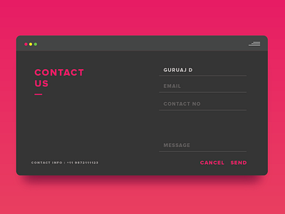 Contact 28 app black contact contactus dailyui flatdesign form webapp