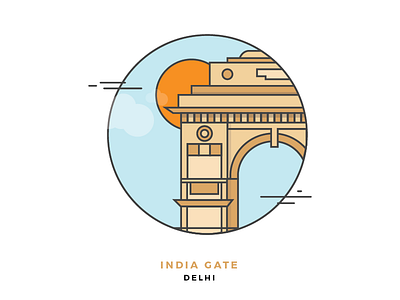 India Gate - Delhi delhi gate iconart india indiagate minimal monuments simplistic