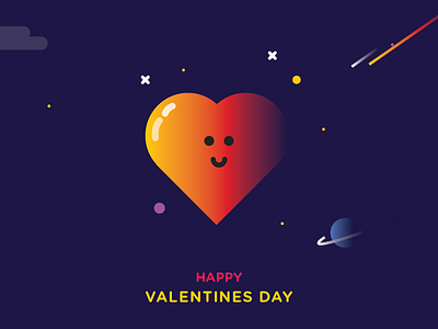 Valentines Day ! comets gradients heart love planets space valentine valentinesday