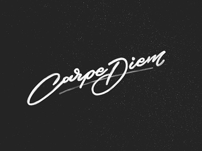 Carp those Diems black and white brush lettering bw carpe diem grain inspiration latin lettering minimal procreate simple textures