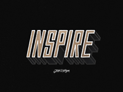 16/365: Who inspires you? 3d text capital challenge daily dayinaword design hand lettering hover image procreate simple design texture vintage typography