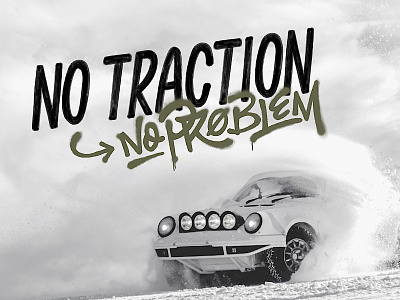 No traction? No problem! car design dayinaword design graffiti hand lettering motorsports porsche tag