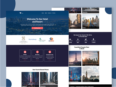 Landing Page Design For Hotel Industry design idea landing page landing page design landing page design idea responsive landing page