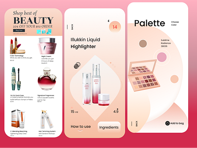 Mobile App Design For Beauty Products