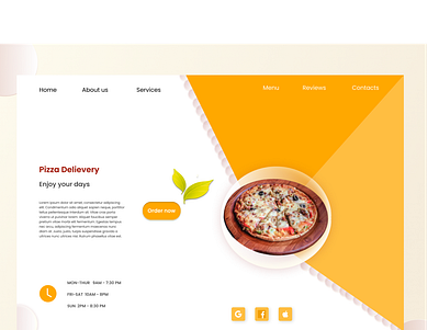 Web Page Design For Food Delivery App. design designs graphic design pizzaweb web page design web page design idea web page design template webpage