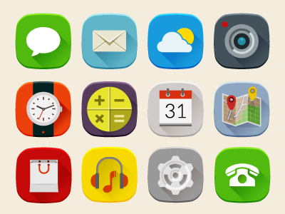 Shadow Icons flat icons shadow simple