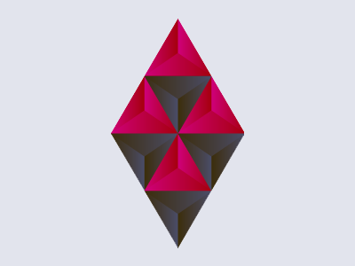 Unused logo concept facets logo triangles