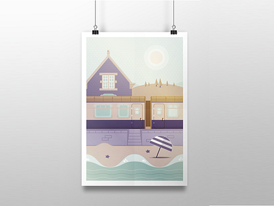 We're all going on a summer holiday beach holiday poster sea summer train