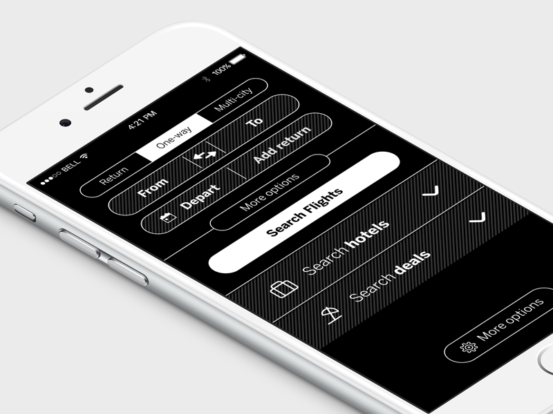 Black and white UI by Chris on Dribbble