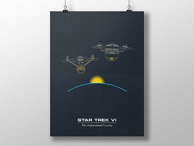 Trek Poster - ST6 poster ships simple star trek vector