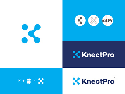 Konnectpro Logo blue branding clean concept design designer flat freelance icon identity identity design lettering logo logodesign logotype minimal type typogaphy ui vector
