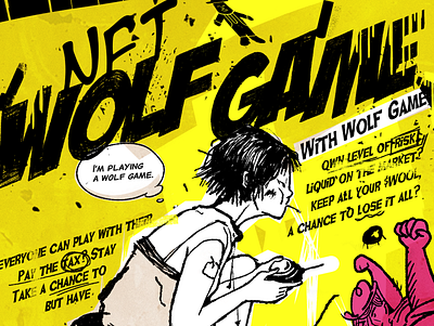 What's a wolf game? animation graphic design illustration poster