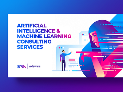 ARTIFICIAL INTELLIGENCE ai artificial intelligence assistant design flat future futuristic gradient illustration typography vector web