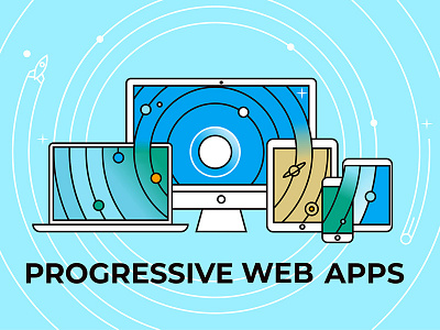 Progressive Web Apps app design flat ipad iphone mac macbook mobile progressive web tablet vector web