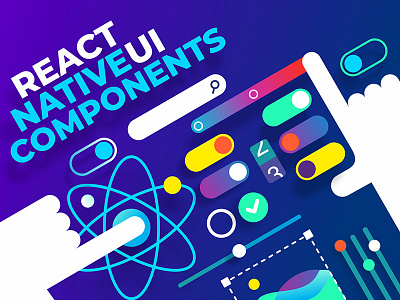 React Native UI Components button buttons design flat illustration search typing typography ui ux vector