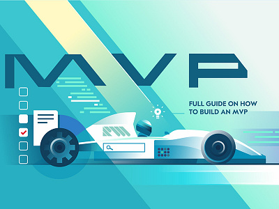 How to Build an MVP car checklist design f1 flat idea illustration mvp search speed vector web