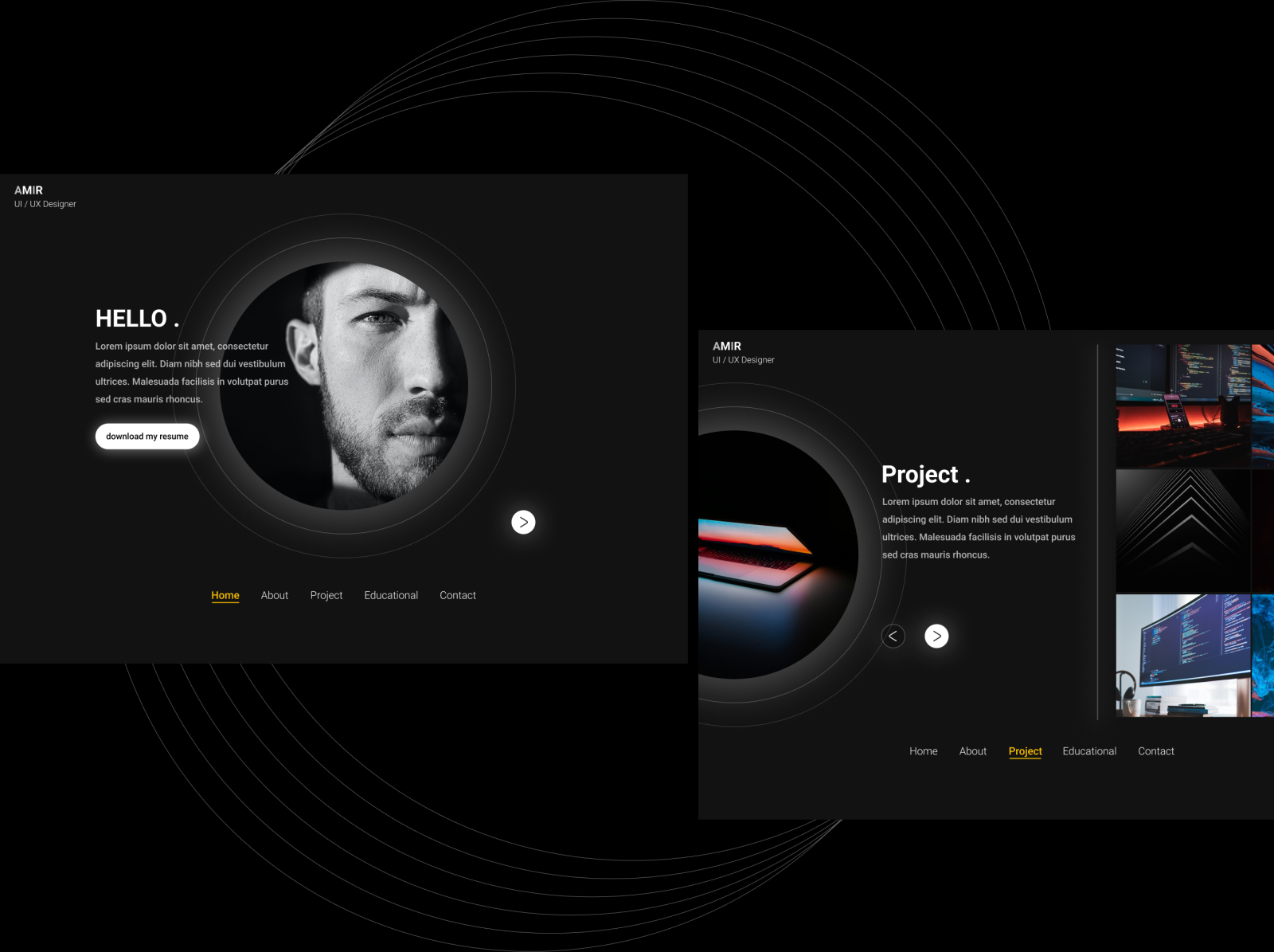 Portfolio Design by Amirreza on Dribbble