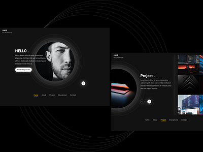 Portfolio Design branding dark darkmode figma portfolio site ui ux