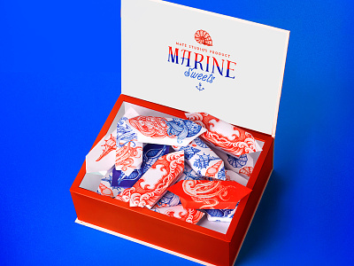 Marine Sweets illustration package design