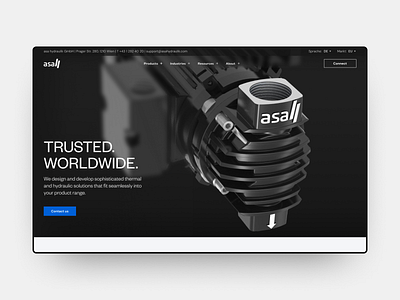 Asa Hydraulic - Homepage exploration branding clean design figma figmadesign grotesk industrial minimal typography ui uidesign uiux ux webdesign website