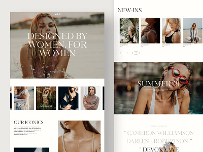 Fashion Brand Homepage clean design e commerce ecommerce fashion figma jewelry typography ui uiux user experience ux web webdesign webflow website