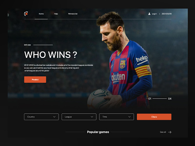 WHO WINS? UI/UX Design football website soccer website sprot website ui ui design uiux ux design web development webdesign website design